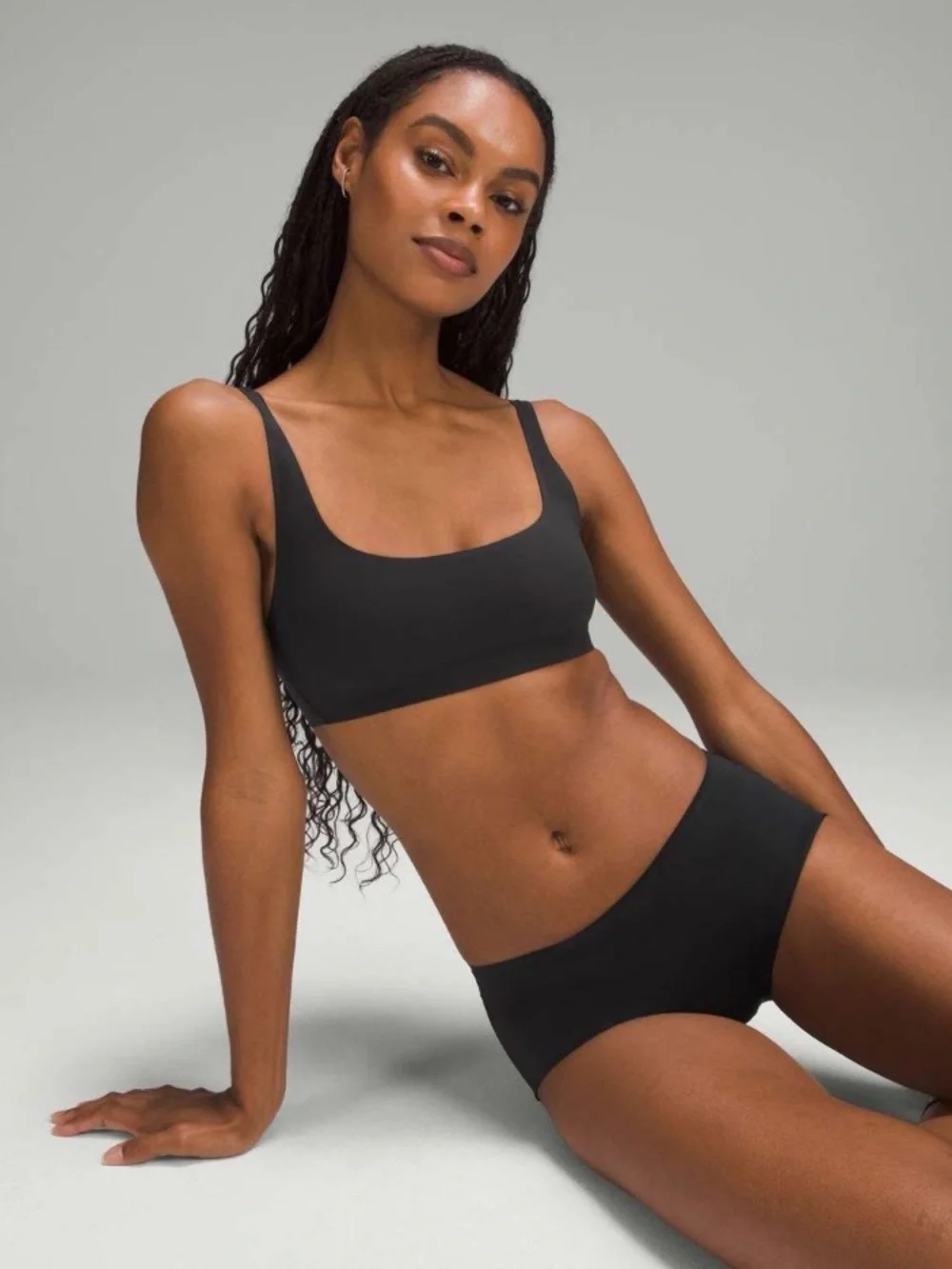 Lululemon Wundermost Ultra-Soft Nulu Scoop-Neck Bralette *A-D Cups Black 10
